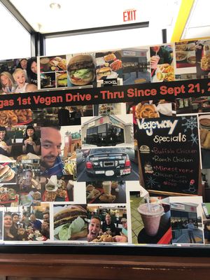 Photo wall😊 at VegeWay in Las Vegas