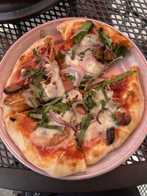 A personal-sized Dolly’s Lama   at Bend Pizza Kitchen in Bend