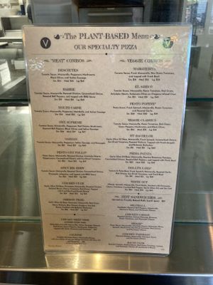 Plant-based menu side 2 (June 1, 2024)  at Bend Pizza Kitchen in Bend