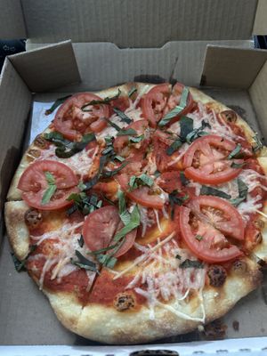 Vegan Margherita pizzaa  at Bend Pizza Kitchen in Bend