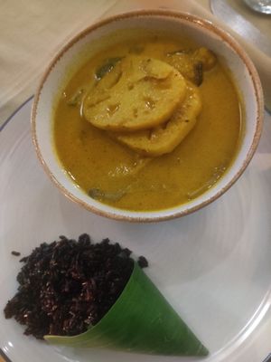 Lotus root curry at Aleenta Resort Restaurant in Hua Hin