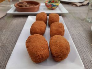 Tapas galore: Croquettes at El Perro Gamberro in Madrid