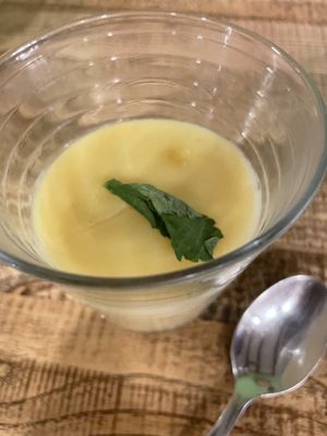 Custard type dessert   at El Perro Gamberro in Madrid