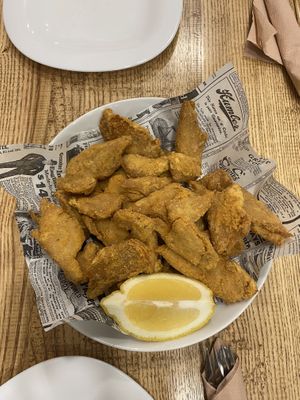 Bienmesabe vegano (vegan fish)  at El Perro Gamberro in Madrid