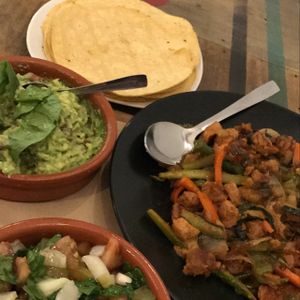 Vegan tacos  at El Perro Gamberro in Madrid