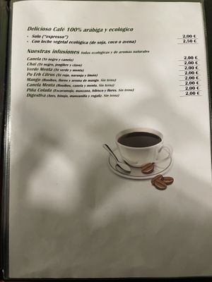 Menu  at El Perro Gamberro in Madrid