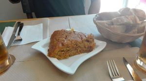 Pincho de tortilla de calabaza at El Perro Gamberro in Madrid