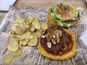 Beyond burger at El Perro Gamberro in Madrid