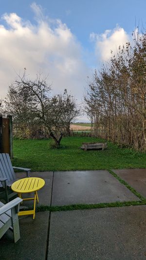 View with own terrace at Silver Garden in Oosterend