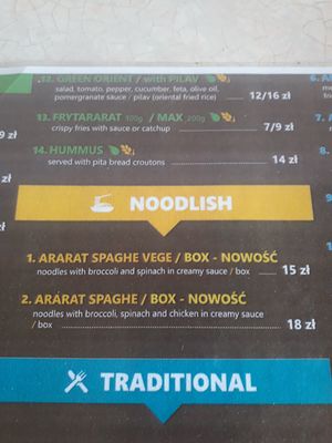 Veg*n options 2 at Ararat Smaki Orientu in Gdansk