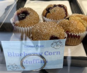 Blueberry corn muffins  at Out of the Bubble Bakery in Springfield