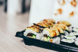 Take-away from Tokumaru - cucumber maki and aubergine-miso maki. Was very delicious. at Tokumaru  in Tallinn