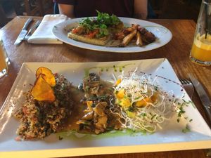 Beautiful place, delicious vegan platter! at Tree House in Aguas Calientes