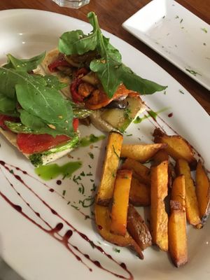 Vegetable sandwich without cheese at Tree House in Aguas Calientes