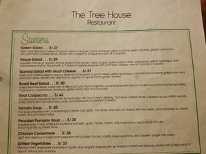 Starters at Tree House in Aguas Calientes