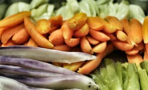 Cool steam vegetables  at Le Comptoir Bio in Nice