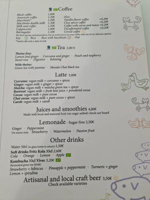 Feb 2023 menu at Sweet Paradise in Tenerife