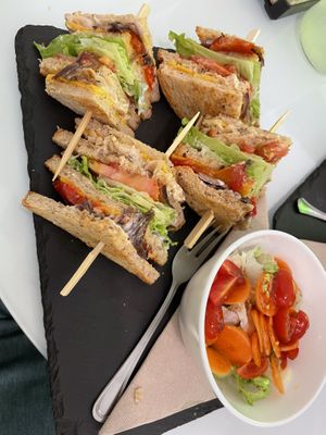 Club Sandwich with salad  at Sweet Paradise in Tenerife