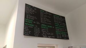 Menu at Sweet Paradise in Tenerife