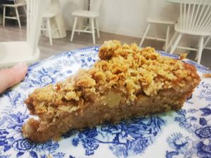 Apple cake. Freshly baked. Still warm.😍 at Sweet Paradise in Tenerife