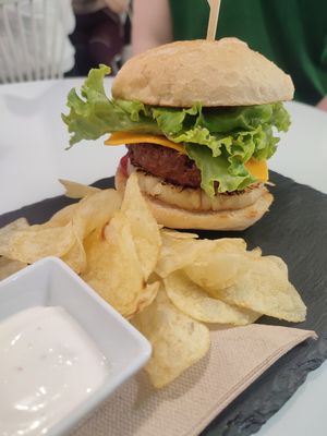 Heura burger at Sweet Paradise in Tenerife