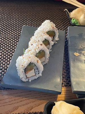 Uramaki with grilled tofu #Veganuary at Dom Sushi in Gdansk