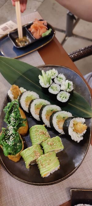 Vegan sushi menu at Dom Sushi in Gdansk