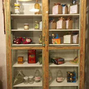 Natural food products for sale at Amores Brujos in Urubamba