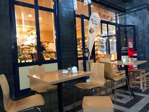 outside seating at Bio im Bahnhof in Goerlitz