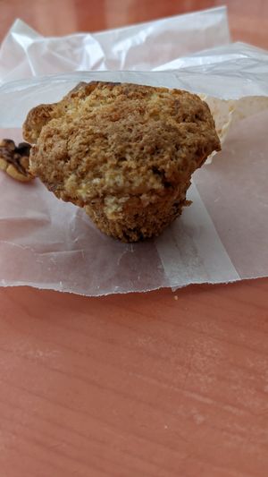 Banana walnut mini muffin moments warm from the oven at Book Trader Cafe in New Haven
