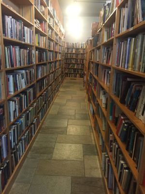 bookstore  at Book Trader Cafe in New Haven