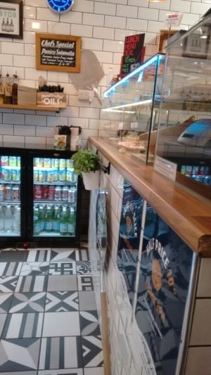 counter at Dough Pizzeria in Edinburgh