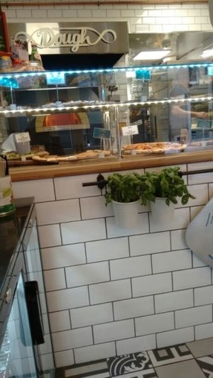 counter at Dough Pizzeria in Edinburgh