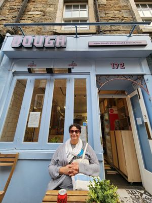 Outside seating at Dough Pizzeria in Edinburgh