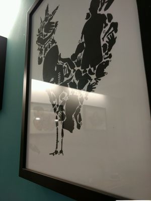 cock a doodle doo at Castello Coffee - Castle St in Edinburgh