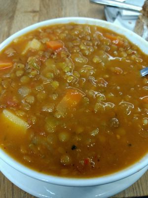green lentil and veg at Castello Coffee - Castle St in Edinburgh