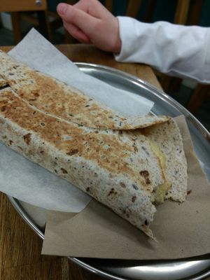 falafel and houmous wrap at Castello Coffee - Castle St in Edinburgh