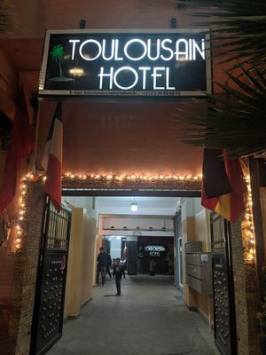 Go in this gate and turn left at Cafe du Livre in Marrakech