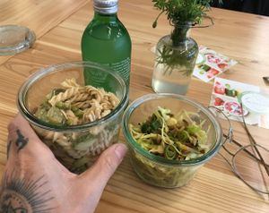 salads, lemonade at Lecker & Pur in Hildesheim