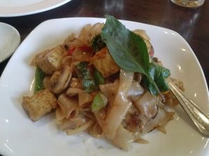 drunken noodles at Bulan Thai Vegetarian Kitchen - Melrose in Los Angeles