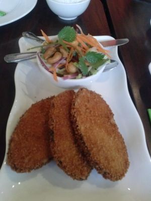 crisp fish with green apple at Bulan Thai Vegetarian Kitchen - Melrose in Los Angeles