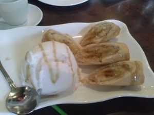 fried banana rolls at Bulan Thai Vegetarian Kitchen - Melrose in Los Angeles
