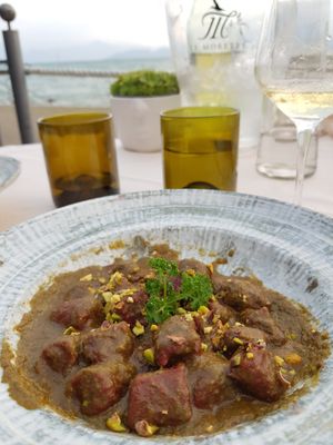 Home made gnocchi at Vecchio Mulino Beach in Peschiera Del Garda