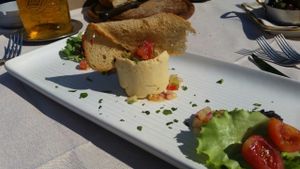 hummus at Vecchio Mulino Beach in Peschiera Del Garda