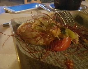 Hummus di ceci at Vecchio Mulino Beach in Peschiera Del Garda