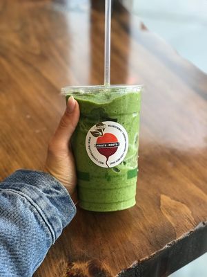 Green smoothies at Fruits & Roots Juice Bar in Las Vegas