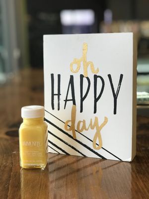 Immunity shot with ginger, cayenne, oregano, turmeric  at Fruits & Roots Juice Bar in Las Vegas