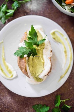 our "Ofenkartoffel" with guacamole  at Gartnerei - Sihlstrasse in Zurich