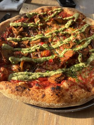 Vegan special pizza (from specials board)  at Pembroke Arms in Salisbury