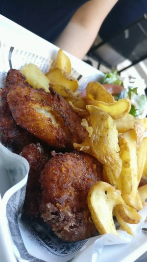 ";Fish"; & Chips végétalien at Sherlock Holmes  in Quimper